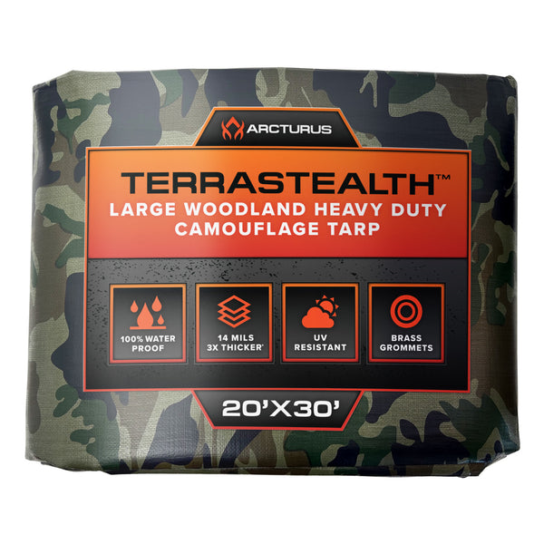Arcturus Terrastealth™ Large Heavy Duty Tarp Camo Tarp: 20' X 30