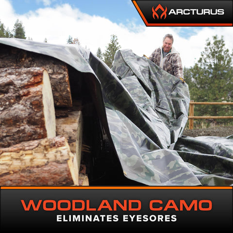 Arcturus Terrastealth™ Large Woodland Heavy Duty Camouflage Tarp: 20' X 30'