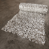 White and Metallic Camo Netting - Fire Retardant