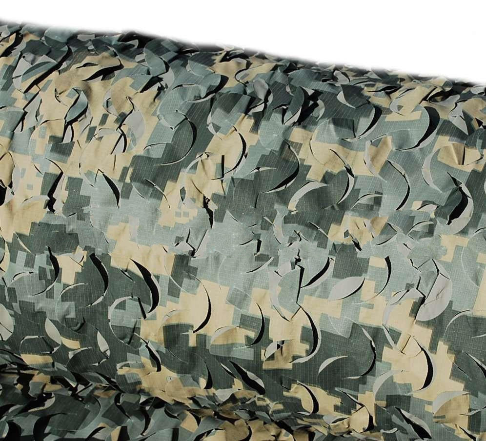 camo fish netting Adamsbuilt Aluminum Boat Net, 22" with Ghost resistant bag is knotless and deeper than standard nets CamoSystems ACU Sagebrush Camo Netting